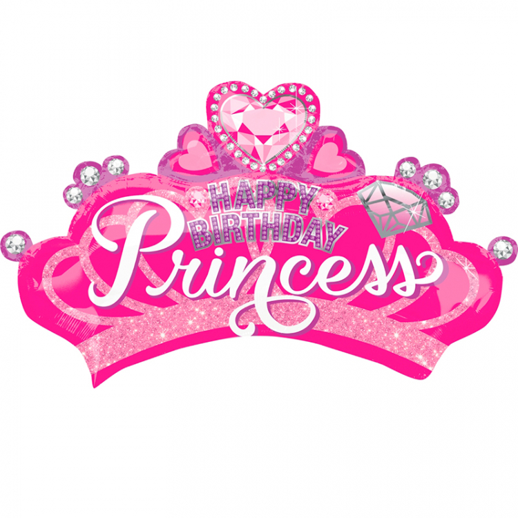 Шар Фигура Корона принцессы с бриллиантами / Princess crown & gem (в упаковке)