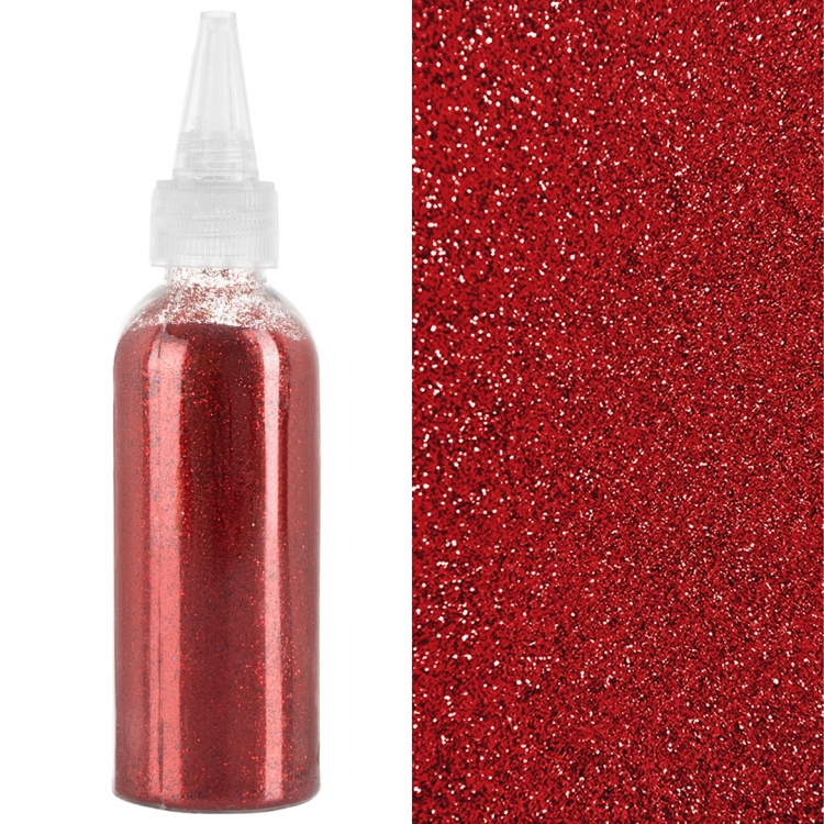 Глиттер Красный, в банке 
